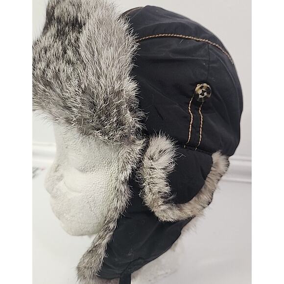Lil Mad Bomber Hat Youth (M Black w Fur Trim Trapper Kids - Picture 1 of 8